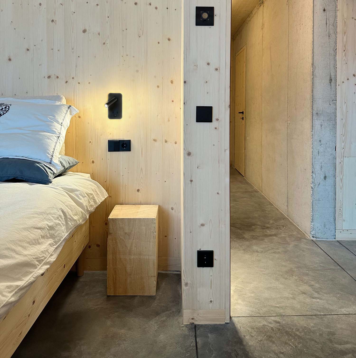 Sezione longitudinale del progetto della casa sull'Altopiano di Asiago