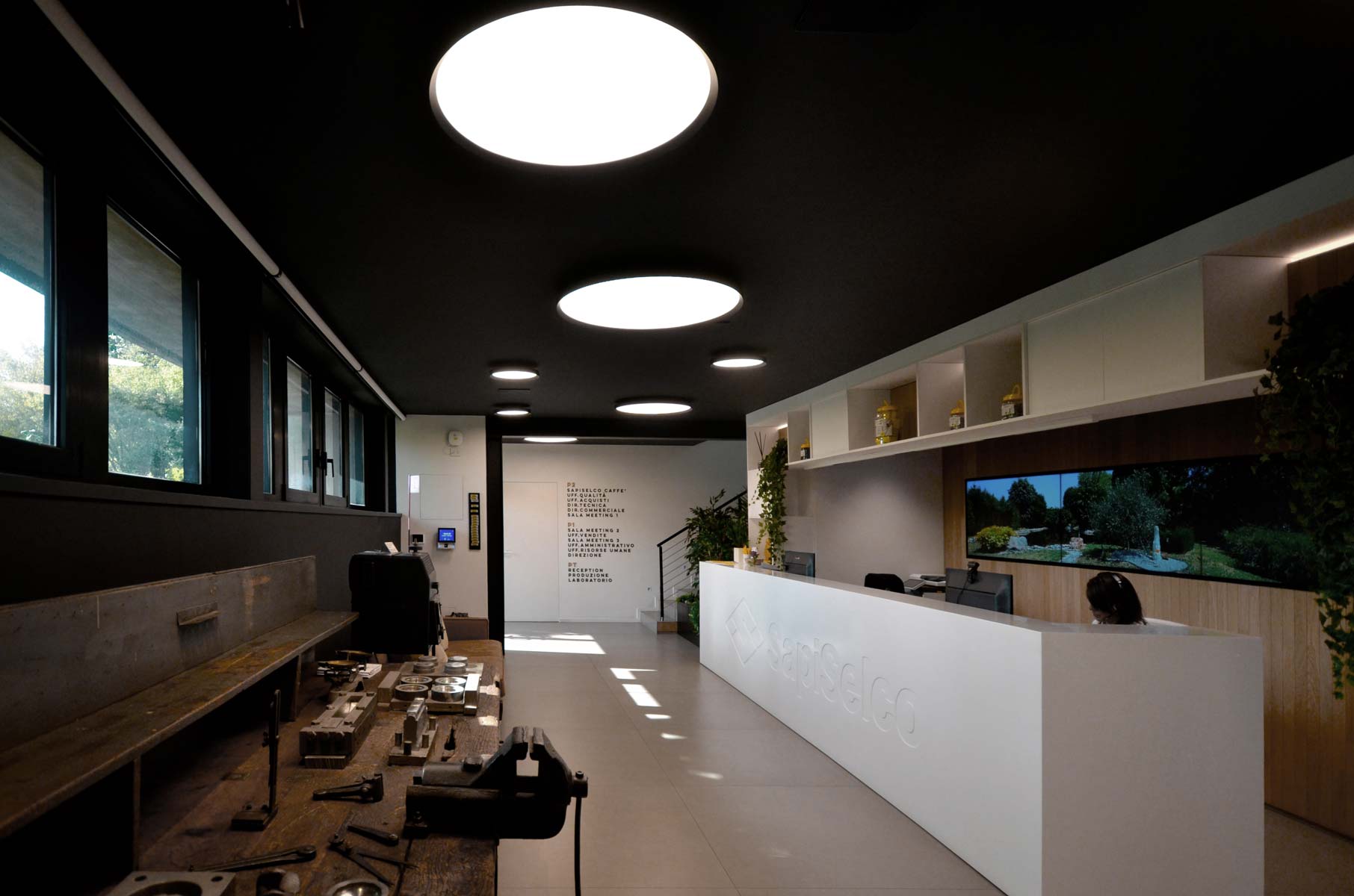 Interno open space uffici Sapiselco Saonara